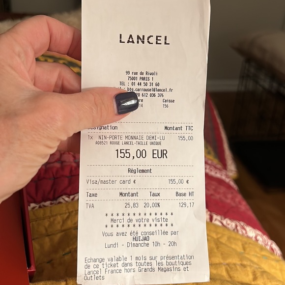 Lancel Zippered Coin Pouch in Box - Picture 5 of 5